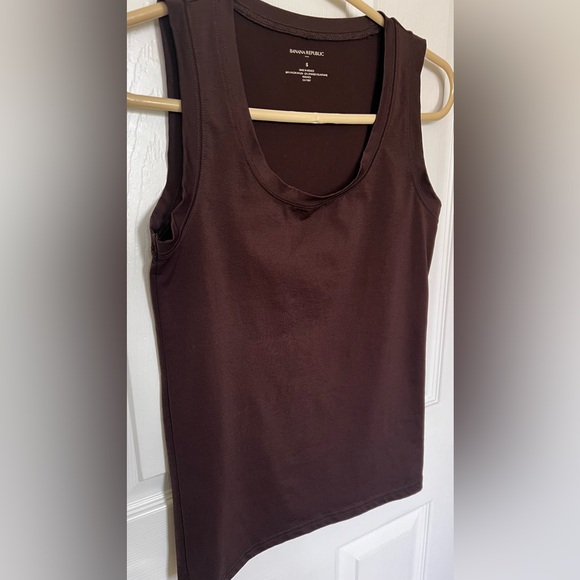 BANANA REPUBLIC Women’s Sz S Tank Top Basic Sleeveless Brown - Picture 2 of 6